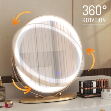 LVSOMT 20" Dimmer LED Vanity Makeup Mirror for Brightness