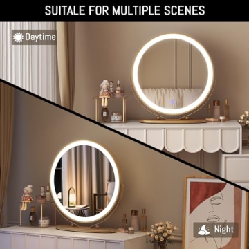 LVSOMT 20" Dimmer LED Vanity Makeup Mirror for Brightness