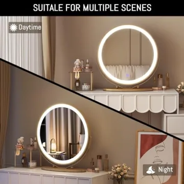 LVSOMT 20" Dimmer LED Vanity Makeup Mirror for Brightness