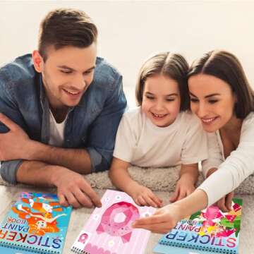 Sticker Paint Books for Kids Fun Mermaid Princess Desserts