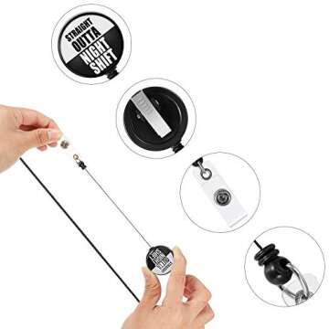 Retractable Badge Holder Clip for Nurses – 4 Pack