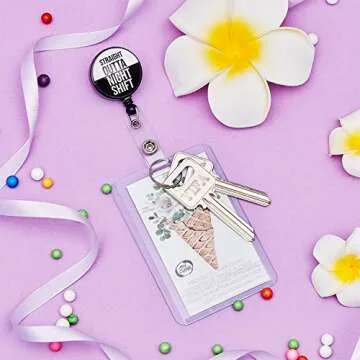 Retractable Badge Holder Clip for Nurses – 4 Pack