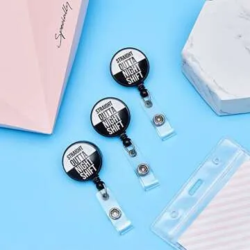 Retractable Badge Holder Clip for Nurses – 4 Pack