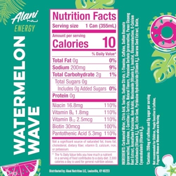 Alani Nu Watermelon Wave 200mg Caffeine Energy Drink