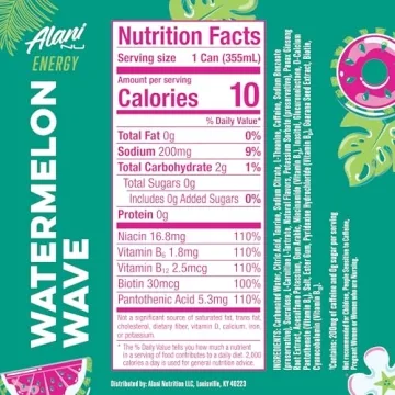 Alani Nu Watermelon Wave 200mg Caffeine Energy Drink