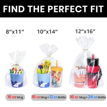 PigPotParty 8x11 Clear Gift Bags – 50 Stylish Options