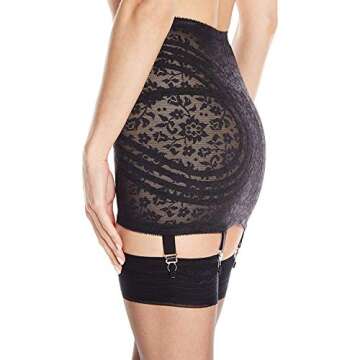 Rago Women's Extra Firm Shaping Open Bottom Fashion Girdle, Black, Small (26)