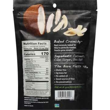 Bare Baked Crunchy Coconut Chips - Healthy Snack Alternative