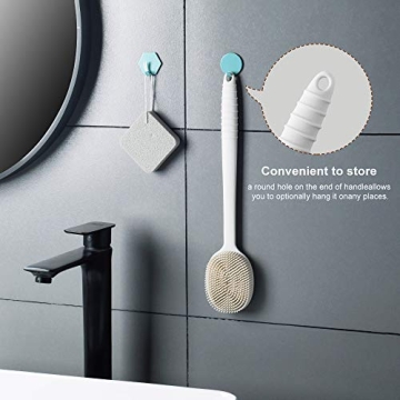 YAMYONE Ultra-Soft Silicone Back Scrubber Long Handle BPA-Free