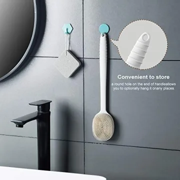 YAMYONE Ultra-Soft Silicone Back Scrubber Long Handle BPA-Free