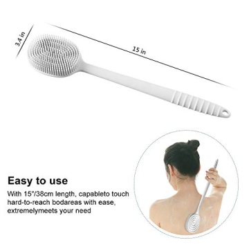 YAMYONE Ultra-Soft Silicone Back Scrubber Long Handle BPA-Free