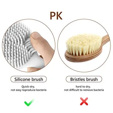 YAMYONE Ultra-Soft Silicone Back Scrubber Long Handle BPA-Free