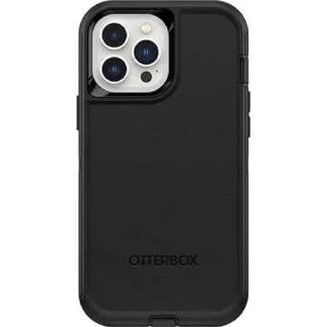 OtterBox iPhone 13 Pro Max & iPhone 12 Pro Max Defender Series Case - Black, Rugged & Durable, with Port Protection, Includes Holster Clip Kickstand
