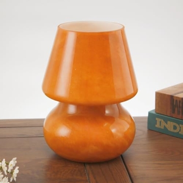 MKolour Glass LED Mushroom Lamps for Cozy Home Decor