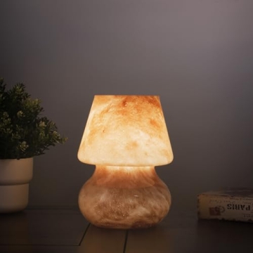 MKolour Glass LED Mushroom Lamps for Cozy Home Decor