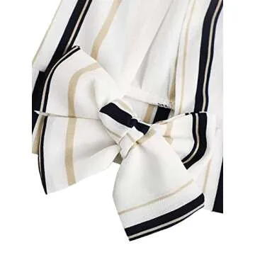 Milumia Women Striped Crop Cami Top with Pants Two Piece Outfit Romper Jumpsuits White Small