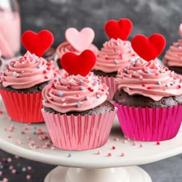 Whaline 150Pcs Valentine's Day Foil Cupcake Liners Pink Foil Metallic Baking Cup Gradient Pink Standard Muffin Cupcake Wrappers For Party Supplies