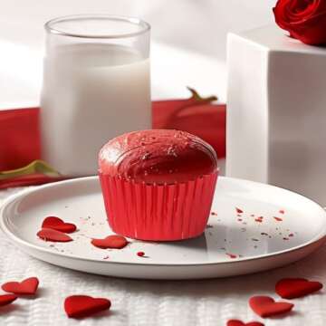 Whaline 150Pcs Valentine's Day Foil Cupcake Liners Pink Foil Metallic Baking Cup Gradient Pink Standard Muffin Cupcake Wrappers For Party Supplies