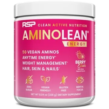 RSP NUTRITION AminoLean Pre Workout, Clean Energy with No Jitters, Tingles or Crash, Vegan Friendly ...
