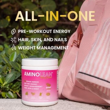 AminoLean Pre Workout Clean Energy Vegan Biotin Berry Elixir