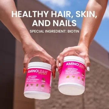 AminoLean Pre Workout Clean Energy Vegan Biotin Berry Elixir