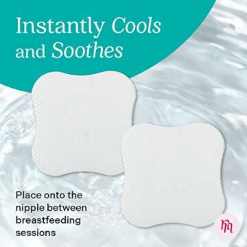 Nurse & Nourish [8 Pads] Hydrogel Pads for Breastfeeding Soreness Support - Immediate Relief Nipple Gel Soothing Pads - Easy Apply Gel Nipple Pads for Breastfeeding - Reusable Form Adjusting Gel Pads