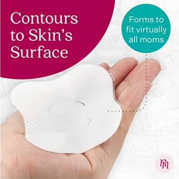 Nurse & Nourish [8 Pads] Hydrogel Pads for Breastfeeding Soreness Support - Immediate Relief Nipple Gel Soothing Pads - Easy Apply Gel Nipple Pads for Breastfeeding - Reusable Form Adjusting Gel Pads