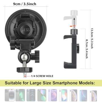 Heavy Duty Car Mount for iPhone & GoPro Video Recording