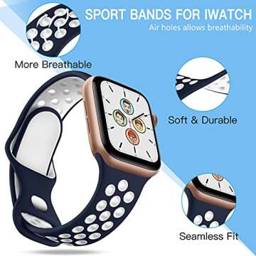Adorve 4 Pack Compatible with Apple Watch Band 49mm 46mm 45mm 44mm 42mm iWatch Ultra 2 SE Series 10 ...