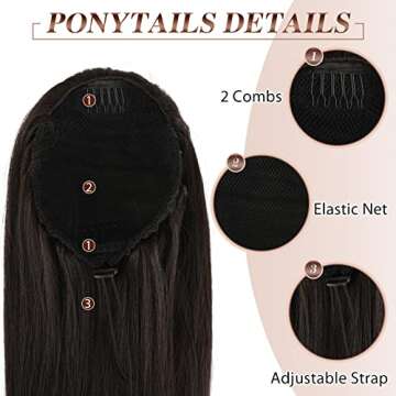 FESHFEN Drawstring Ponytails Extension for Women