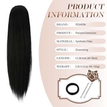 FESHFEN Drawstring Ponytails Extension for Women