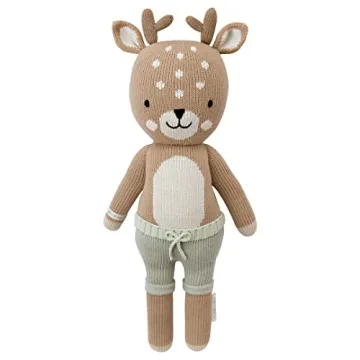 Cuddle + Kind Elliott The Fawn Little 13" Hand-Knit Doll – 1 Doll = 10 Meals, Fair Trade, Heirloom...