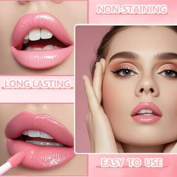 Eakroo 6 Colors Peach Lip Tint - Multi-Use, Waterproof, High Pigment