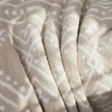 R.SHARE Cozy Boho Throw Blanket - Soft Microfiber 50x70