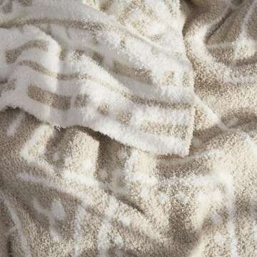 R.SHARE Cozy Boho Throw Blanket - Soft Microfiber 50x70