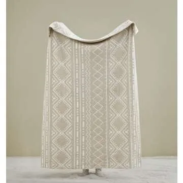 R.SHARE Cozy Boho Throw Blanket - Soft Microfiber 50x70