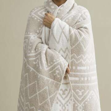 R.SHARE Cozy Boho Throw Blanket - Soft Microfiber 50x70