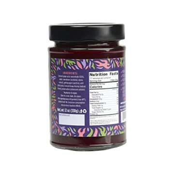 GOOD GOOD No Added Sugar Concord Grape Jelly - Low Carb, Vegan, and Diabetic Friendly - 12oz / 330g
