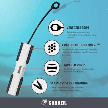 GUNNER Dog Training Bumper - Retriever Training Dummy, Retrieving Dummies for Pets, Bumpers for Water Retrieving with Adjustable Rope, (Flasher)