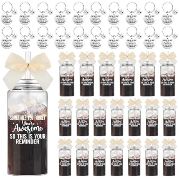 Skylety 20 Set Employee Appreciation Gifts - Inspirational Tumblers & Keychains