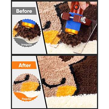 Rug Tufting Gun with Carpet Trimmer Kit - BESGEER-Rug-Tuft-Gun-with-Tufting-Shears, 2 in 1 Cut & Loop Pile Carpet Gun and Carpet Carving Clippers