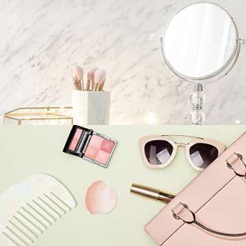 VOCOSTE Hair Comb Wide Tooth, Anti-Static Pocket Size Comb for Thick, Curly Hair, Hair Care, Detangling Comb, for Wet and Dry, White