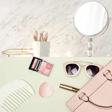 VOCOSTE Hair Comb Wide Tooth, Anti-Static Pocket Size Comb for Thick, Curly Hair, Hair Care, Detangling Comb, for Wet and Dry, White