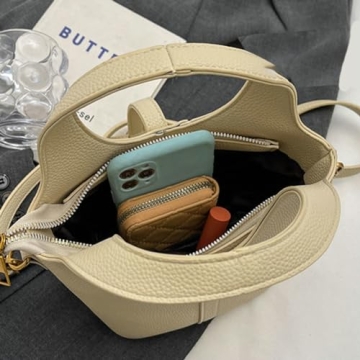 Stylish Women Bucket Bag - Vegan Leather Hobo Purse