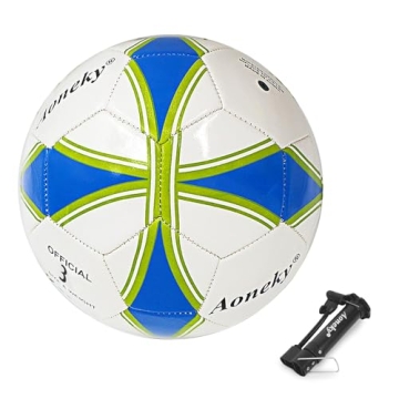 Aoneky Kids Soccer Ball - Eco-Friendly & Durable with Free Pump
