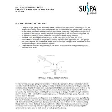 Suspa C16-08054 C1608054 20" Gas Prop, Quantity (2), Force 100 Lbs Per Prop, Force Per Set 200 Lbs, Camper Rear Window, Tonneau Cover Lift Supports, Window Lift Support, Made in USA