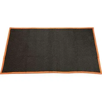Simpli-Magic Heavy Duty Padded Moving Blankets (12 Pack),Black/Orange