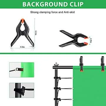 HPUSN Adjustable Backdrop Stand Kit 10ft: Photo Video Studio for Wedding Party Stage Decoration, Background Support System Kit for Photography with Clamp, Sand & Carry Bag