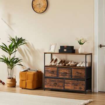 Sweetcrispy TV Stand for Bedroom, TV Dresser for 45 inches, Media Console Table, Entertainment Cente...