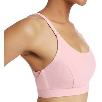RUNNING GIRL Strappy Sports Bra for Medium Support Women
